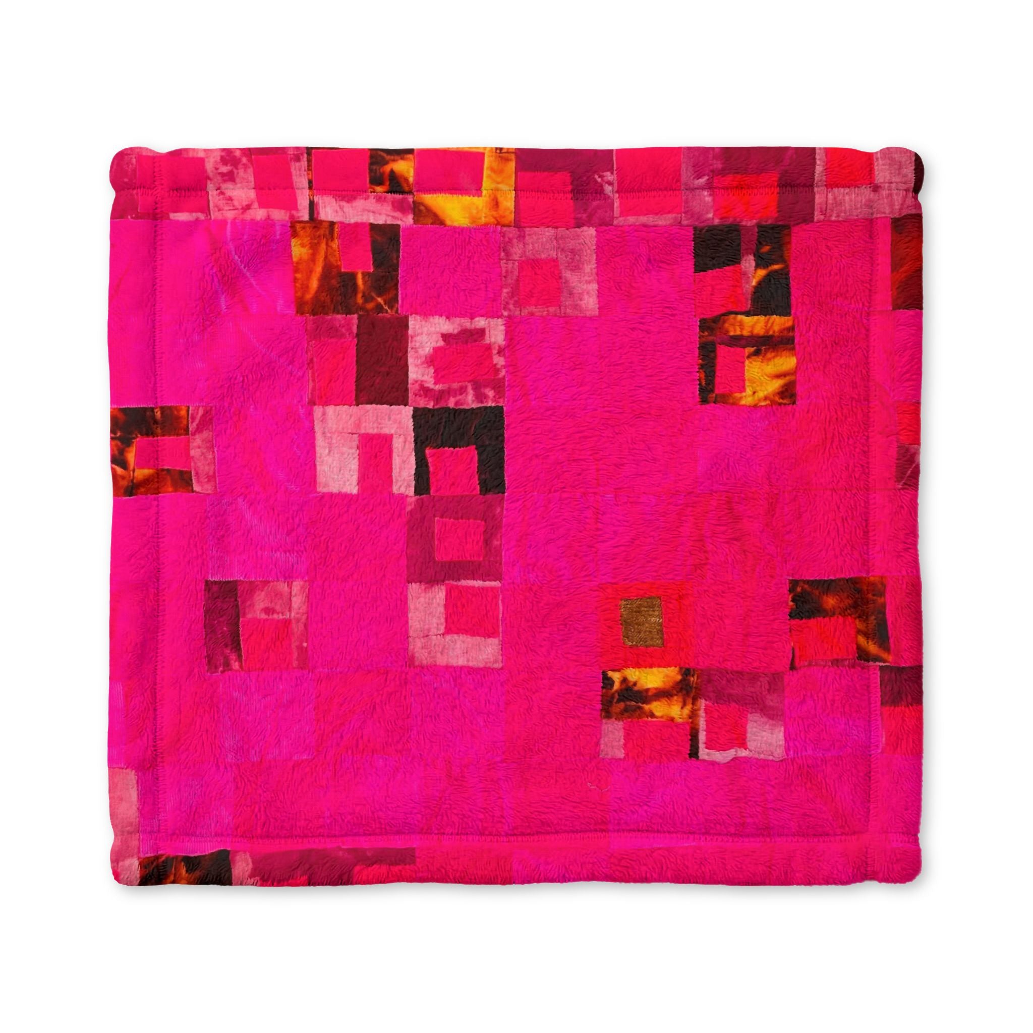 "Lela Lela" Pink Pixel Minky Baby Lovey Blanket — Soft Plush Comfort for Infants & Toddlers