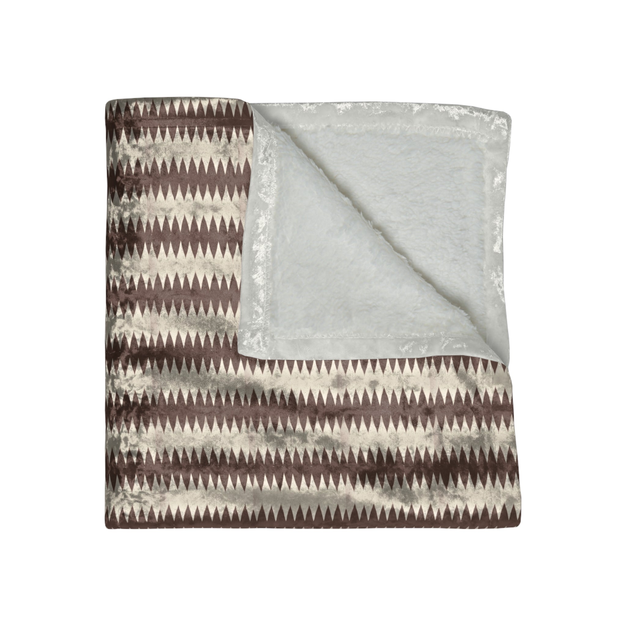 “Mississippi Morning” Crushed Velvet Blanket — Luxe Black Geometric Throw