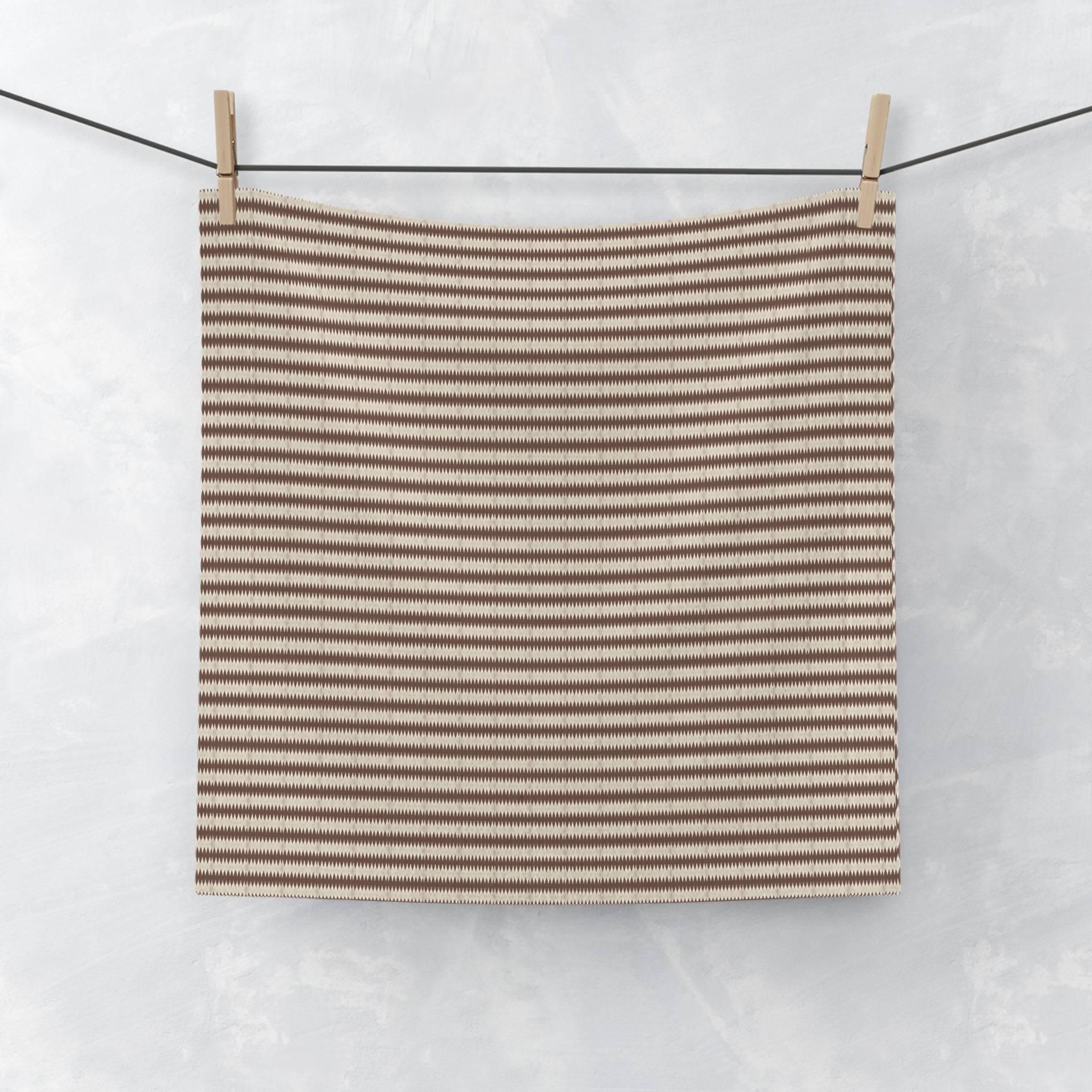 "Mississippi Morning" Striped Neutral Face Towel — Soft Cotton Hand & Face Cloth