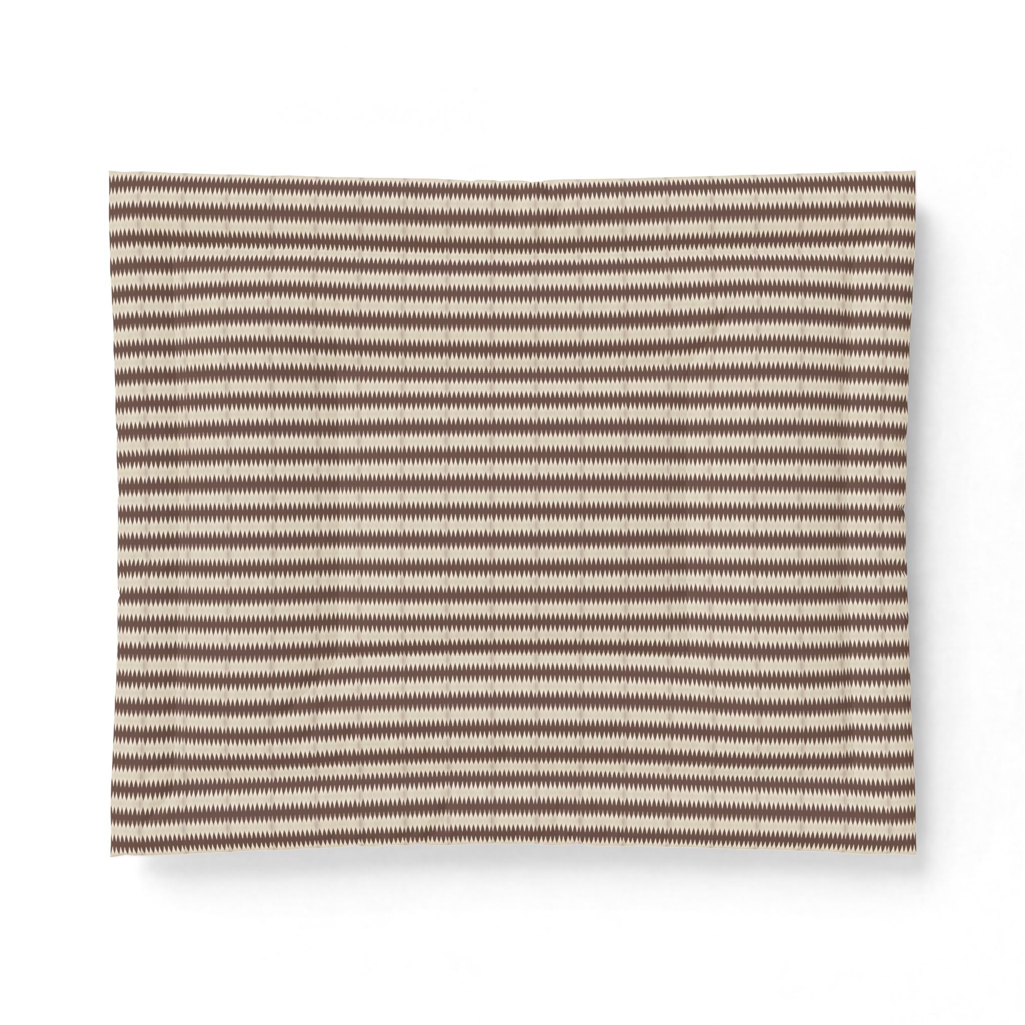 "Mississippi Morning" Striped Cotton Comforter — Neutral Brown Ribbed Bedding