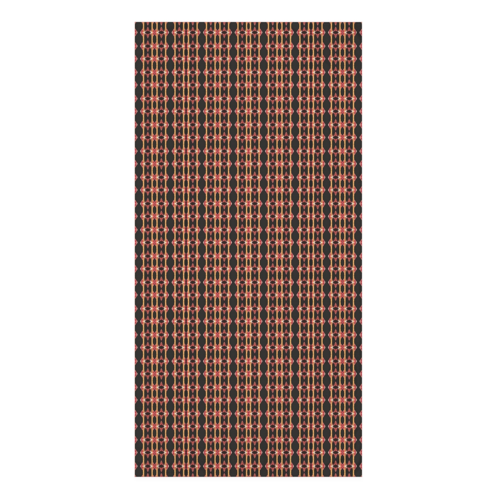 "Native America Now" Mink-Cotton Towel — Warm Geometric Stripe Beach & Bath Towel
