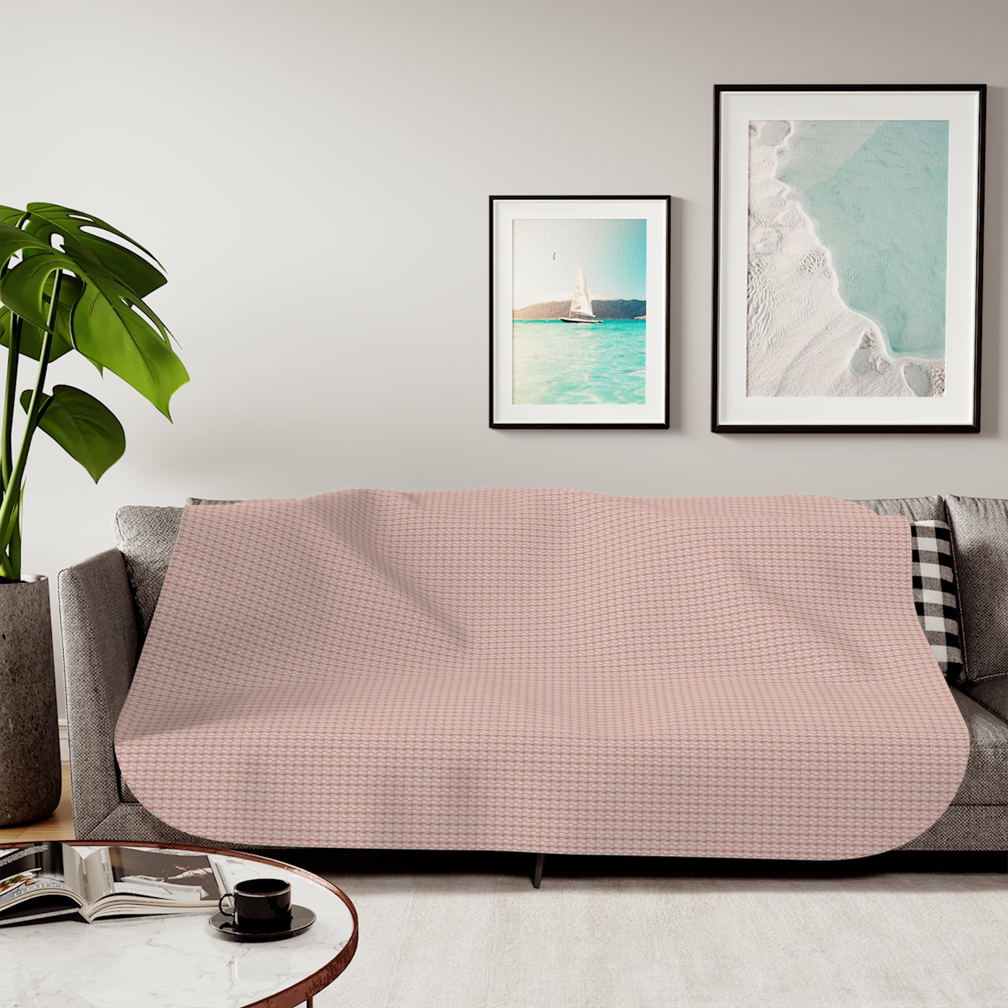 "Grandma Rose" Plush Sherpa Blanket - Cozy Reversible Throw for Home & Travel