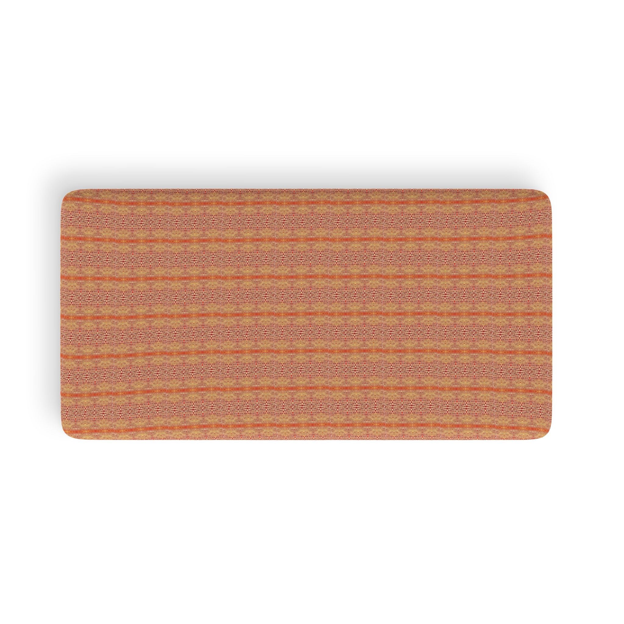 "Queen Mother" Gold and Bronze Red Posh Fitted Sheet — Orange Boho Twin Bed Cover
